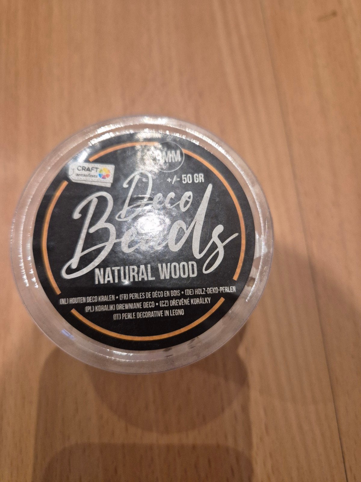 Houten Deco Kralen - Natuurlijk Hout - Craft Sensations, Ophalen of Verzenden, Nieuw, Kraal