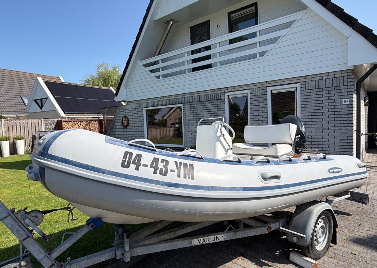 RIB boot jets 40 Pk Evinrude E-TEC motor en trailer, Watersport en Boten, Gebruikt, Ophalen, Polyester/glasvezel, Overige merken