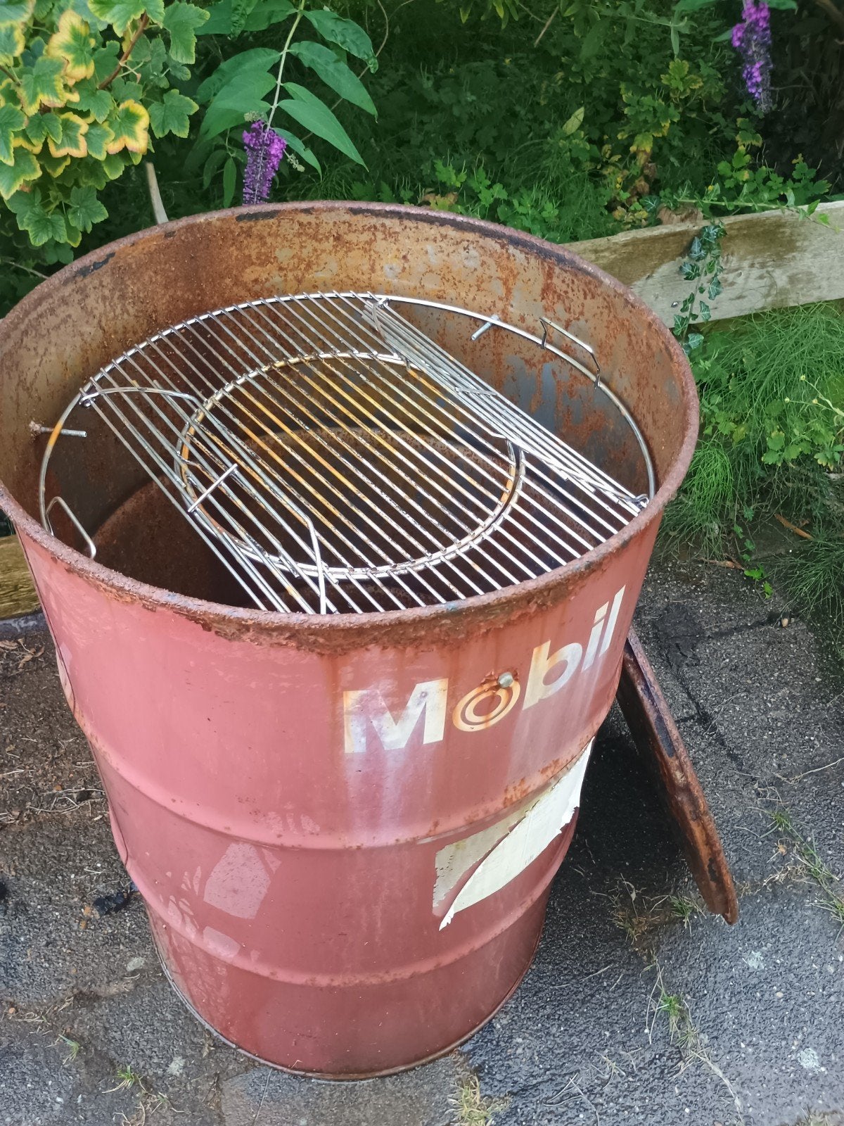 Mobil olievat BBQ / vuurkorf, Ophalen, Gebruikt, Mobil