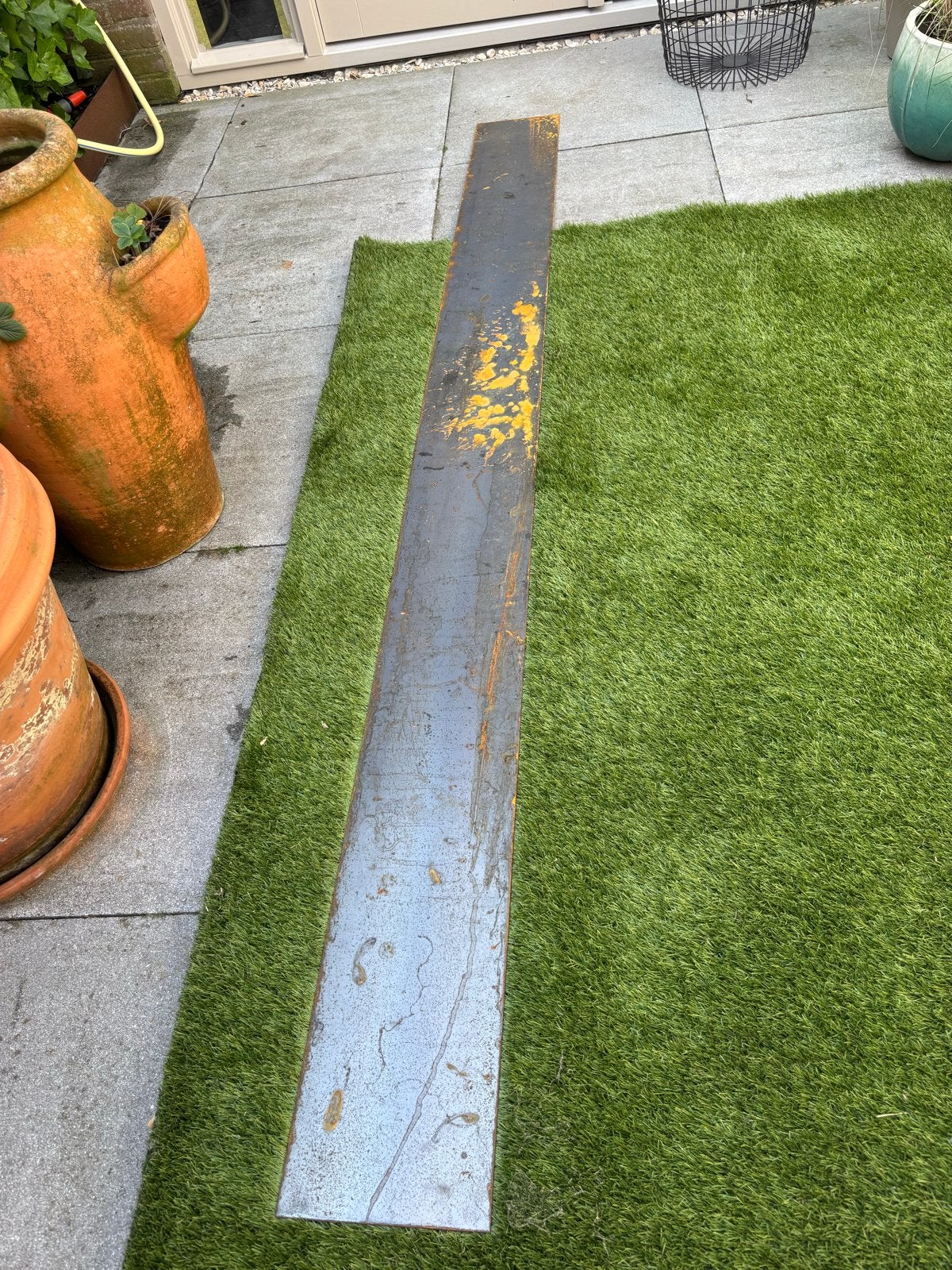 Nieuw Cortenstaal 20 cm breed x 2.30 meter lang, Tuin en Terras, Bielzen en Borders, Nieuw, Ophalen of Verzenden