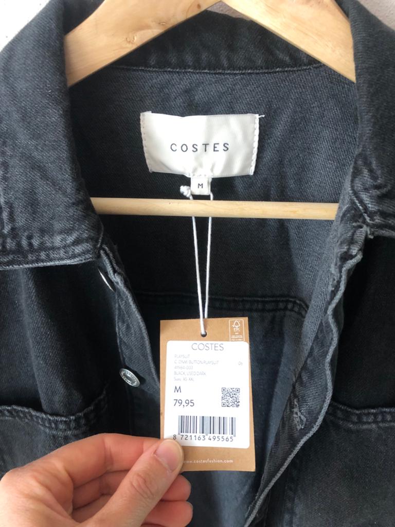 Costes denim playsuit/jumpsuit maat M - Nieuw met kaartje, Kleding | Dames, Jumpsuits, Ophalen, Nieuw, Maat 38/40 (M), Zwart