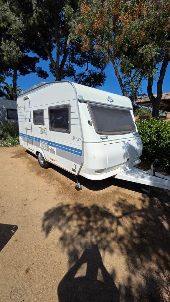 Hobby Caravan De Luxe 400 KB 2003 Stapelbed Treinzit, Caravans en Kamperen, Caravans, Particulier, tot en met 4, 750 - 1000 kg