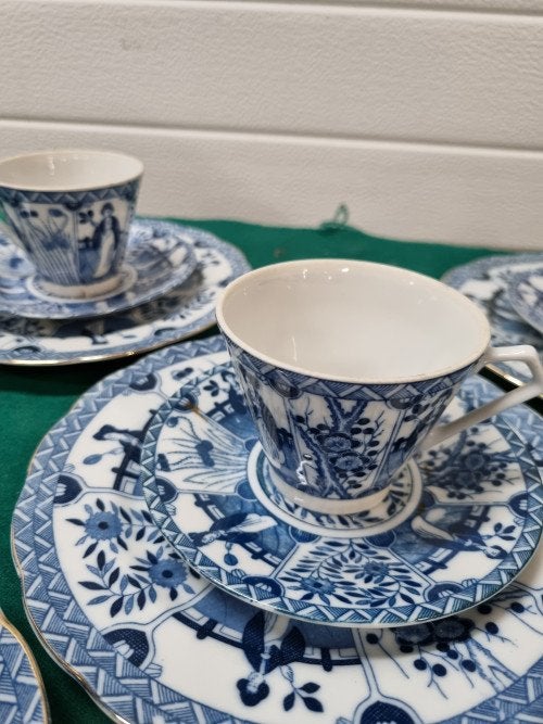 -	Kop en schotel en ontbijtbord lange lijs vintage, Ophalen of Verzenden, 'T Olde Gre-j, Info@toldegrej.nl, Endepoelstraat 20f Didam