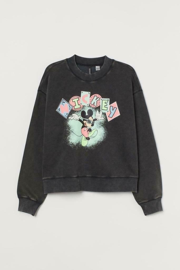 Oversized Sweater met print van Mickey Mouse Mt XL, Zwart, Maat 46/48 (XL) of groter, Nieuw, Ophalen of Verzenden