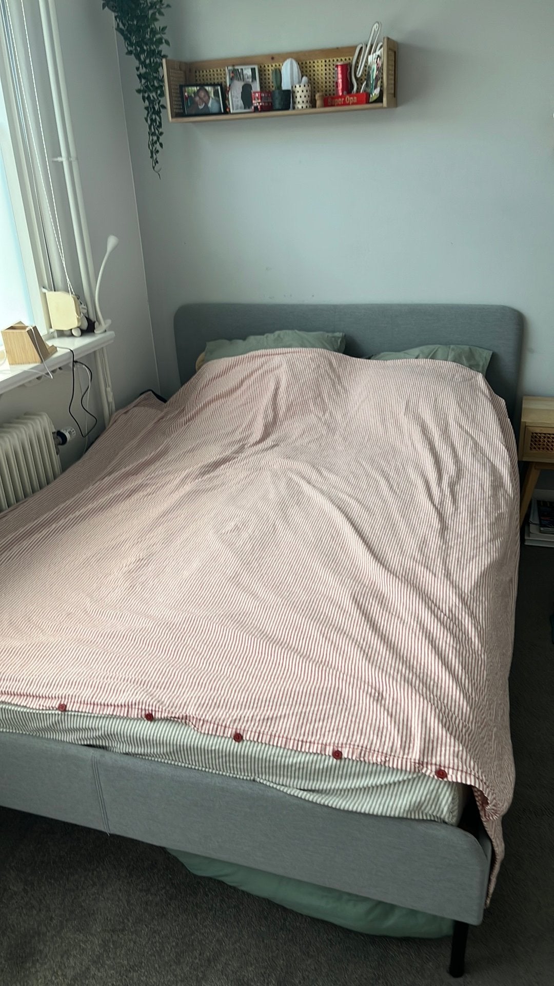 Bed, Ophalen, Zo goed als nieuw, Tweepersoons, 140 cm