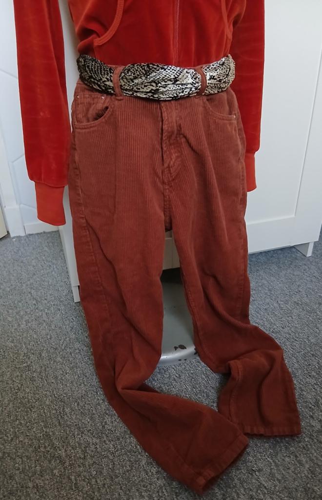Corduroy pantalon, Kleding | Dames, Broeken en Pantalons, Bruin, Ophalen of Verzenden, Zo goed als nieuw, Maat 34 (XS) of kleiner