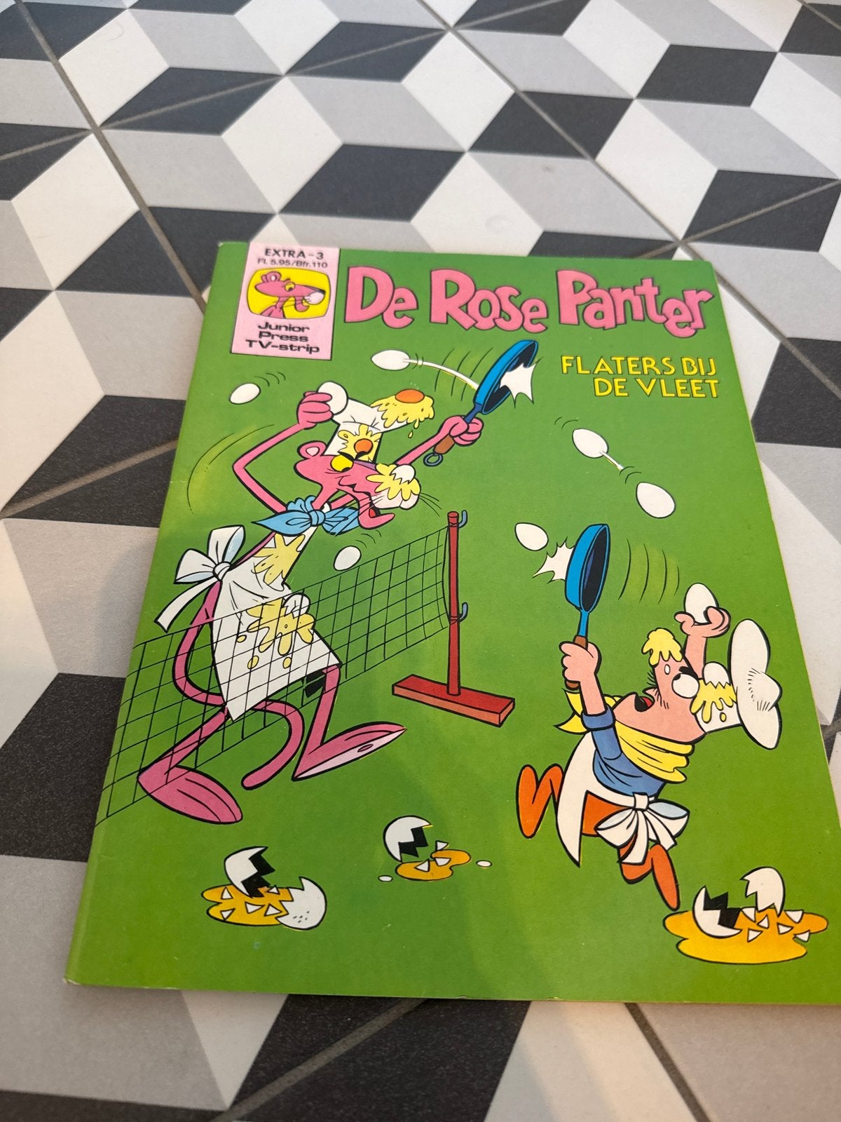De Rose Panter - Flaters bij de Vleet (Junior Press TV-strip, Eén stripboek, Ophalen, Gelezen