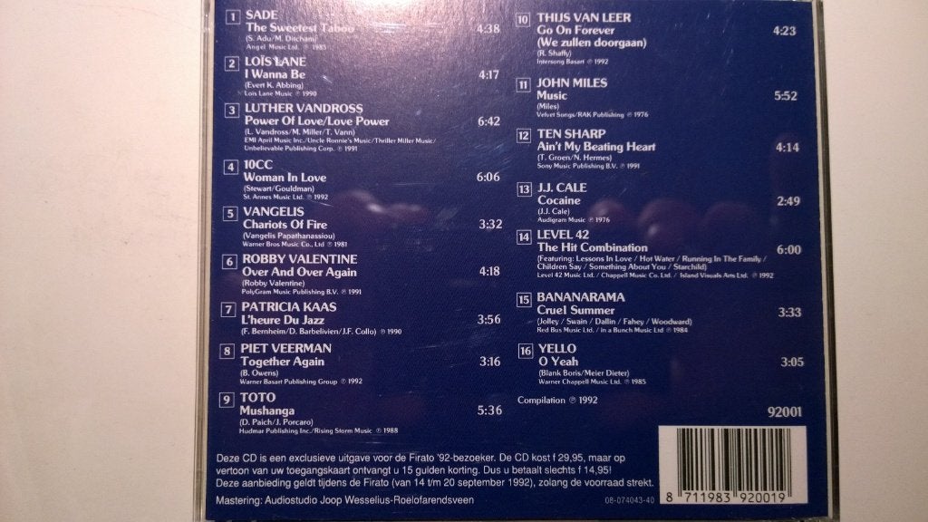 Firato Gift Of Music, Ophalen of Verzenden, Zo goed als nieuw, Pop