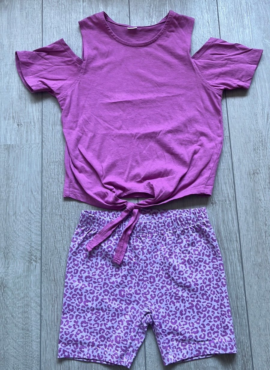 Leuk zomersetje zgan 134, Kinderen en Baby's, Kinderkleding | Maat 134, Ophalen of Verzenden, Zo goed als nieuw, Meisje