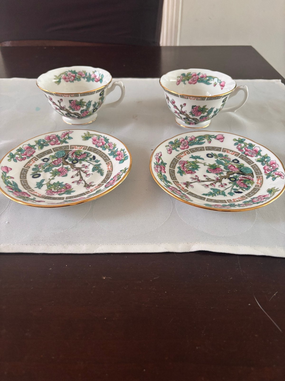 Royal Grafton Indian Tree theekopjes en schotels (2 sets), Ophalen of Verzenden