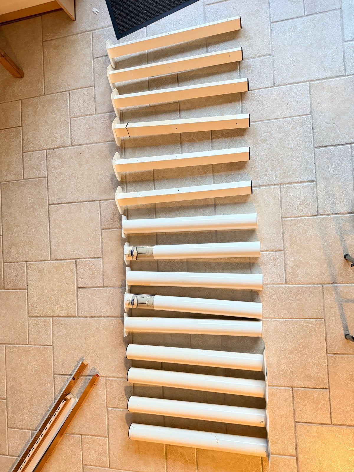 Witte metalen tafelpoten (diverse maten), Ophalen, Tafelpoot, Minder dan 50 cm, Gebruikt