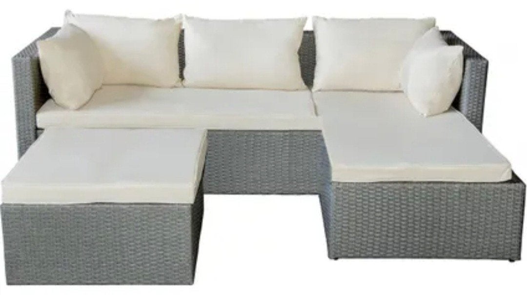 Loungeset incl fabrieksgarantie, kussens en gratis afdekhoes, Tuin en Terras, Ophalen, 4 zitplaatsen, Bank, Zo goed als nieuw