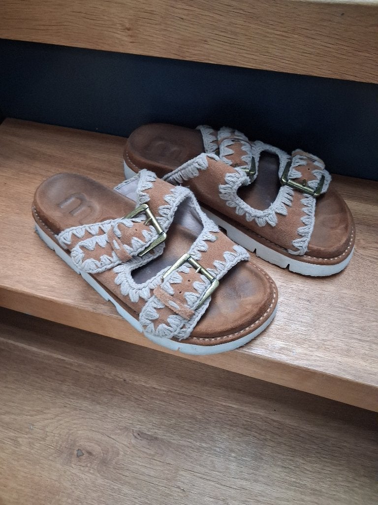Mou slippers maat 40, Ophalen, Gedragen