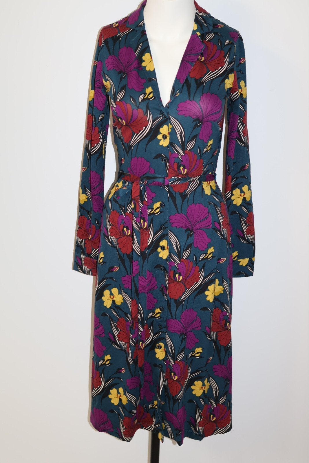 King Louie jurk met bloemenprint, maat 34 / XS, Kleding | Dames, KingLouie.nl, Meerkleurig, NL, Ophalen of Verzenden