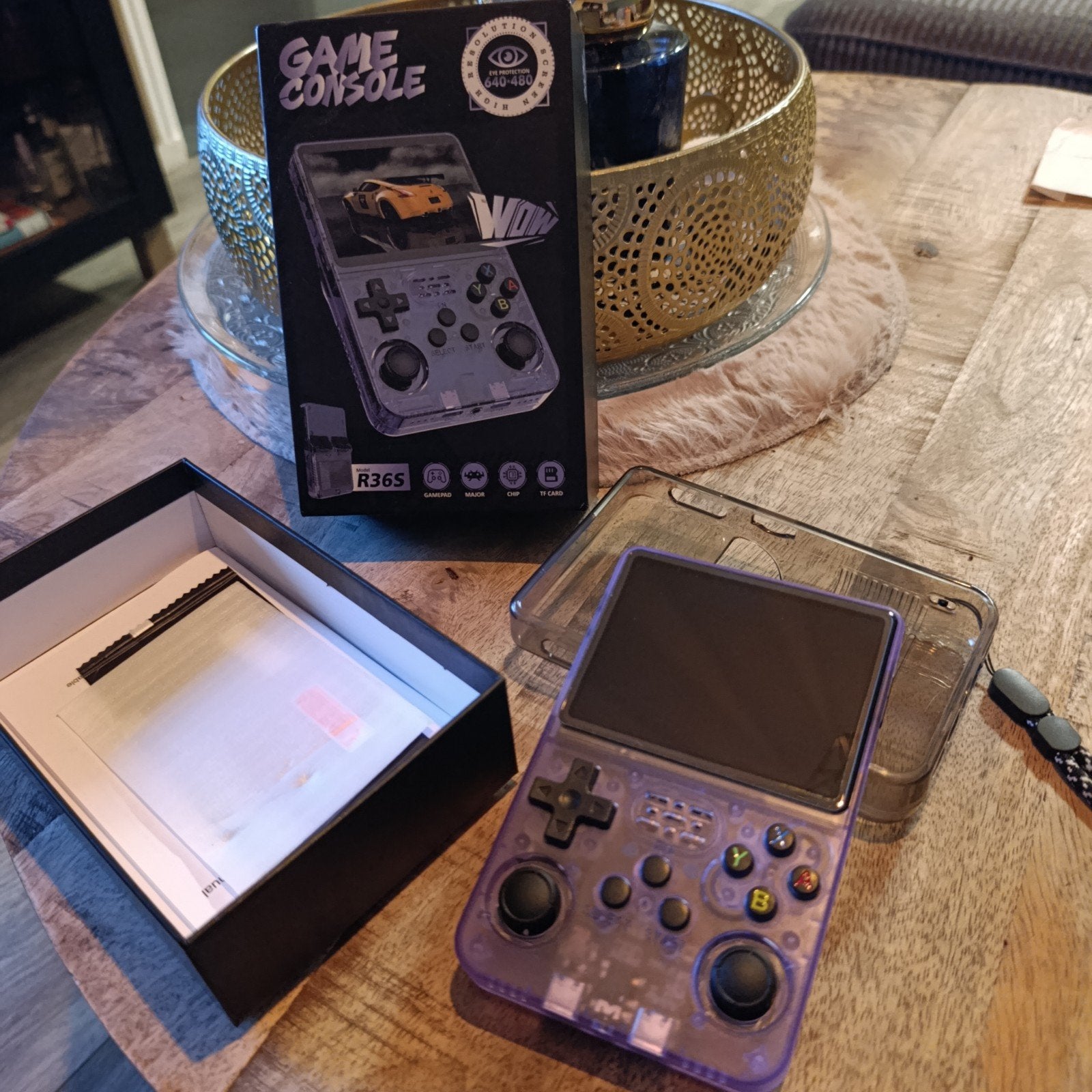 R36S Draagbare Retro Game Console - Paars, Ophalen of Verzenden, Overige merken, Zo goed als nieuw