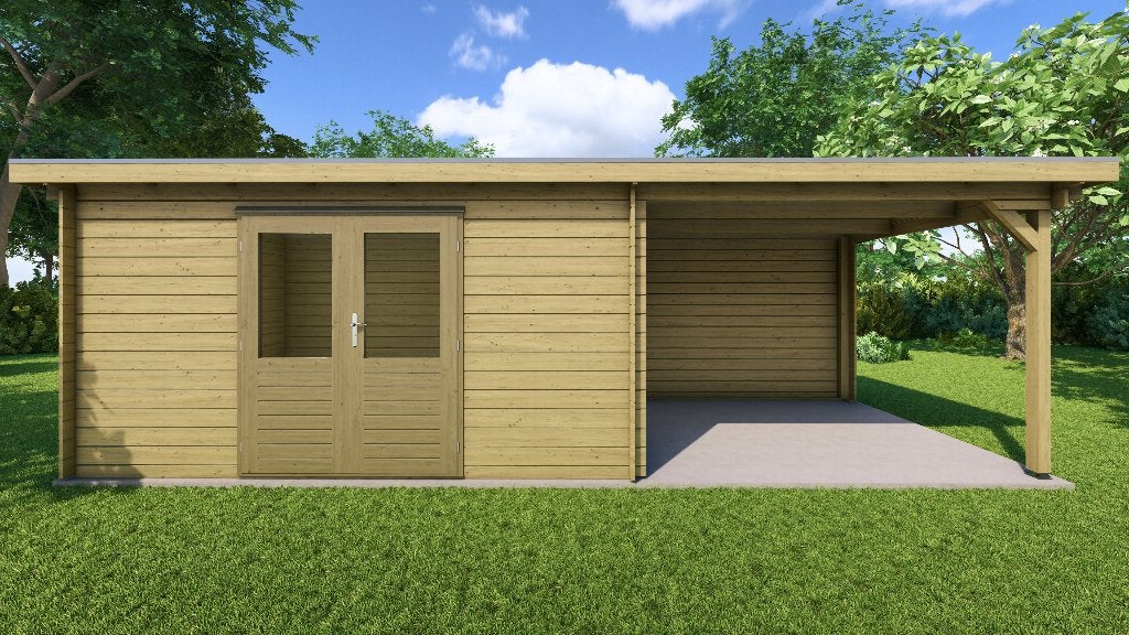 Fonteyn Basicline Lelie met overkapping 700x250cm  Keteldruk, 200 tot 400 cm, Verzenden, Blokhut, Nieuw