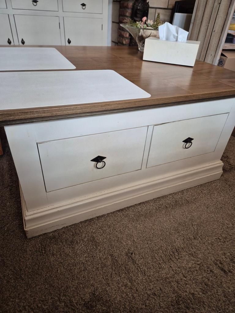 Salontafel landelijk, Gebruikt, 100 tot 150 cm, Minder dan 50 cm, Rechthoekig