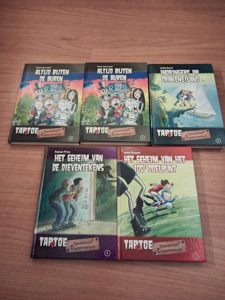 5 taptoe boeken, Ophalen of Verzenden, Zo goed als nieuw, Fictie algemeen