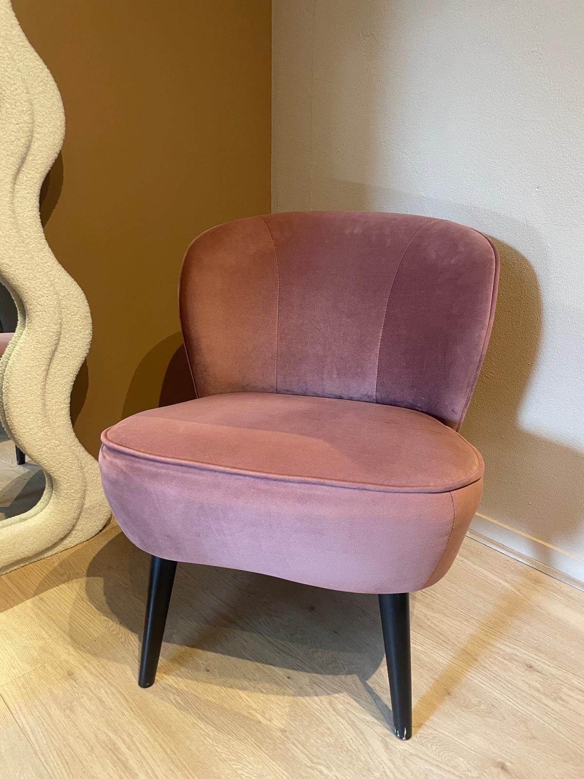 Woood fauteuil Sara in oud roze - Z.G.A.N., Huis en Inrichting, Fauteuils, Minder dan 75 cm, Ophalen of Verzenden, Zo goed als nieuw