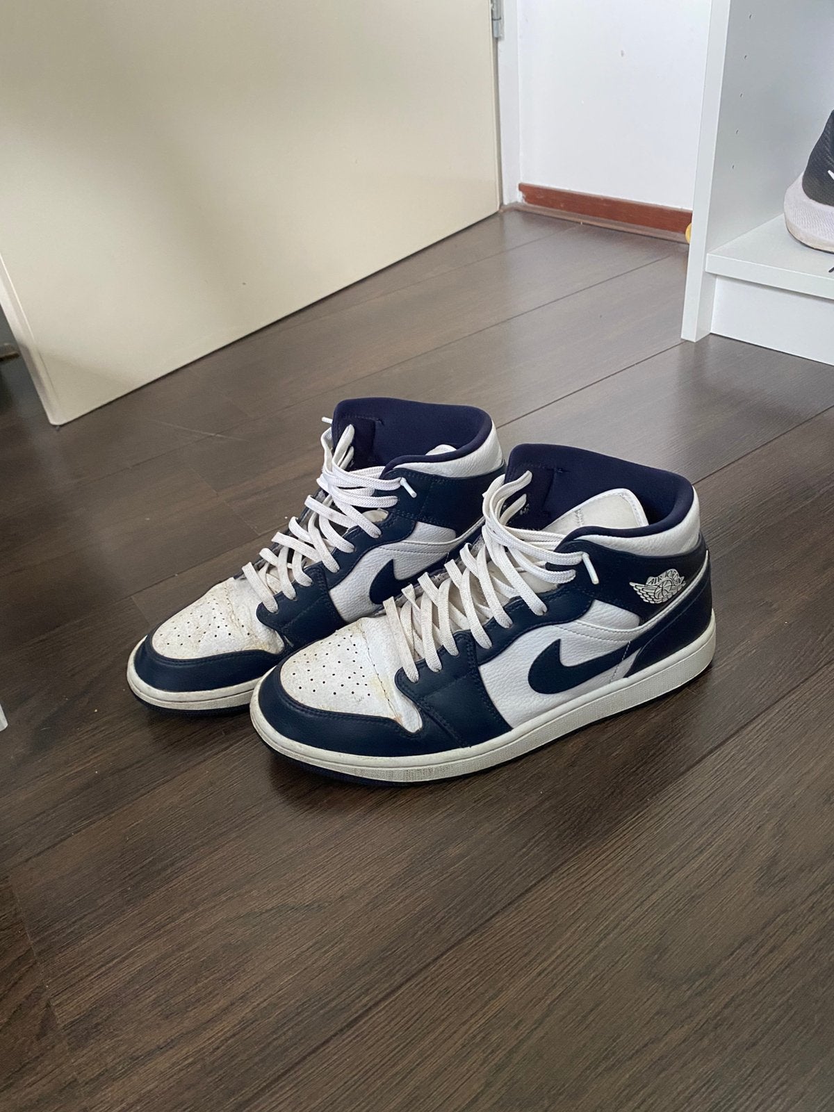 Nike air jordan schoenen maat 45, Blauw, Ophalen of Verzenden, Sneakers of Gympen, Gedragen