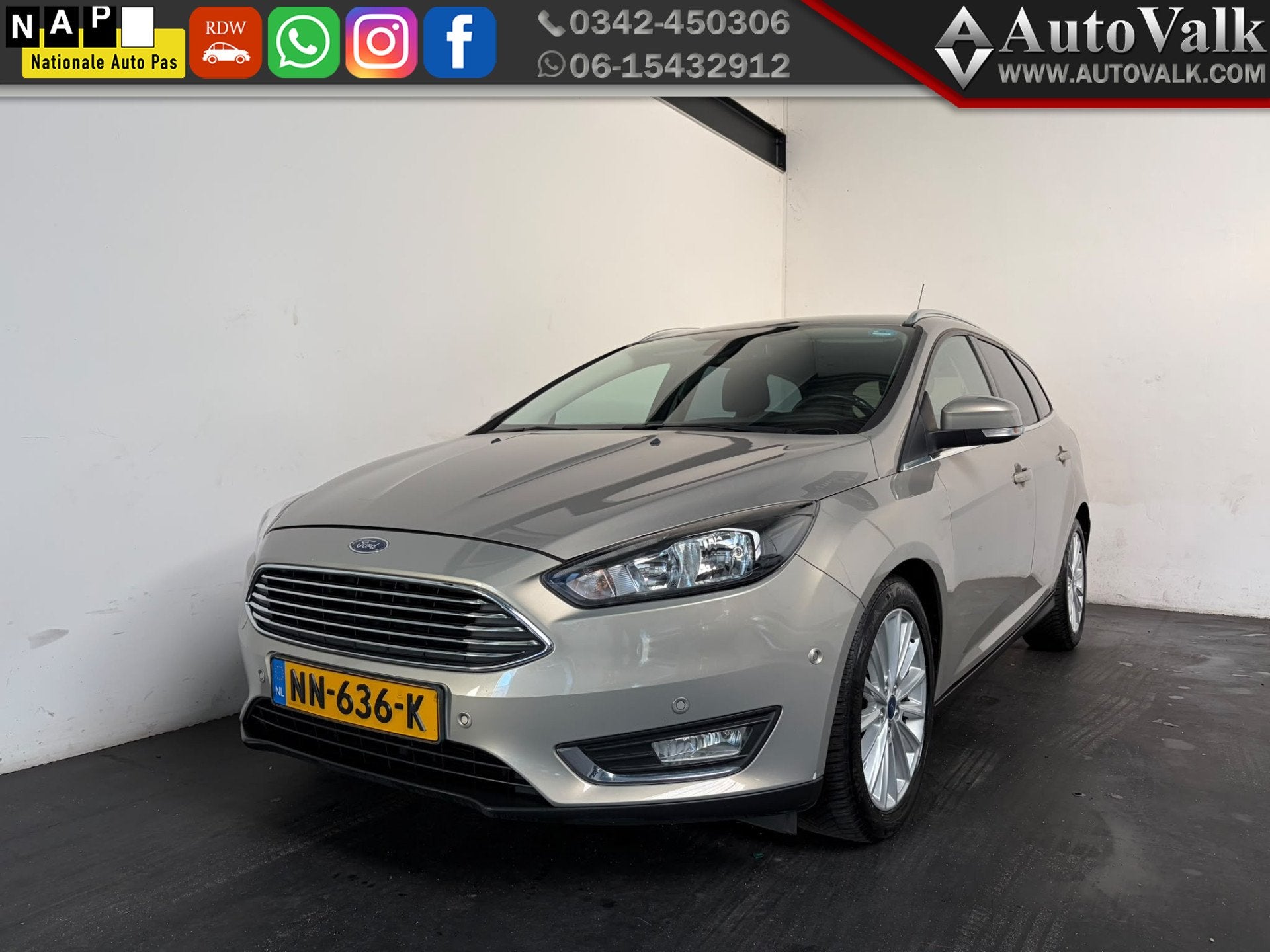 Ford FOCUS Wagon 1.0 Titanium (bj 2017), Auto's, Gebruikt, Euro 6, Origineel Nederlands, Handgeschakeld