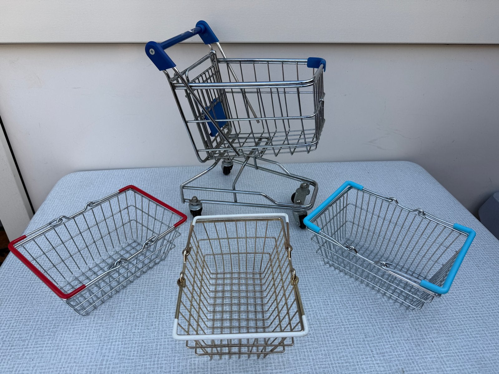 Mini Winkelwagen & Boodschappenmandjes - Decoratie/Speelgoed, Ophalen of Verzenden, Zo goed als nieuw, Jongen of Meisje