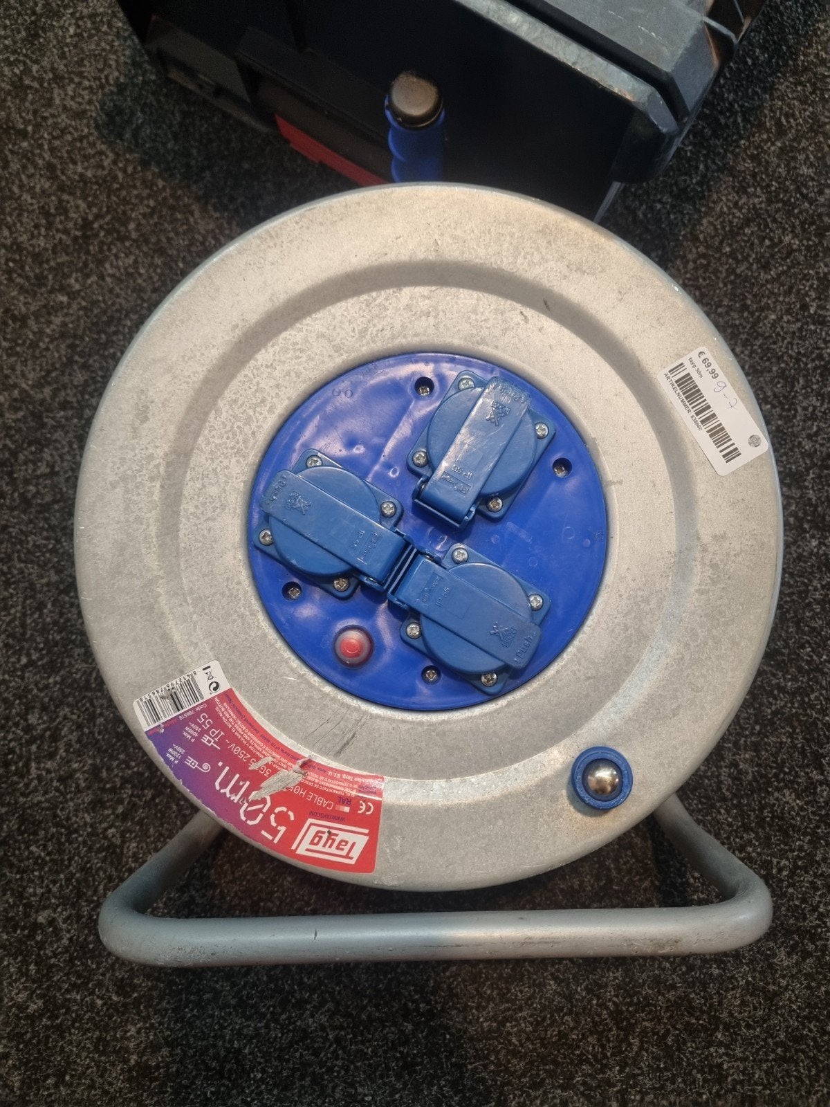 Kabelhaspel 50m 3G2.5mm2 250V IP55, Gebruikt, Tayg, Industrias Tayg S.L.U., C/ Ciudad de Liria, 10, 46988 Paterna, Valencia, Spanje