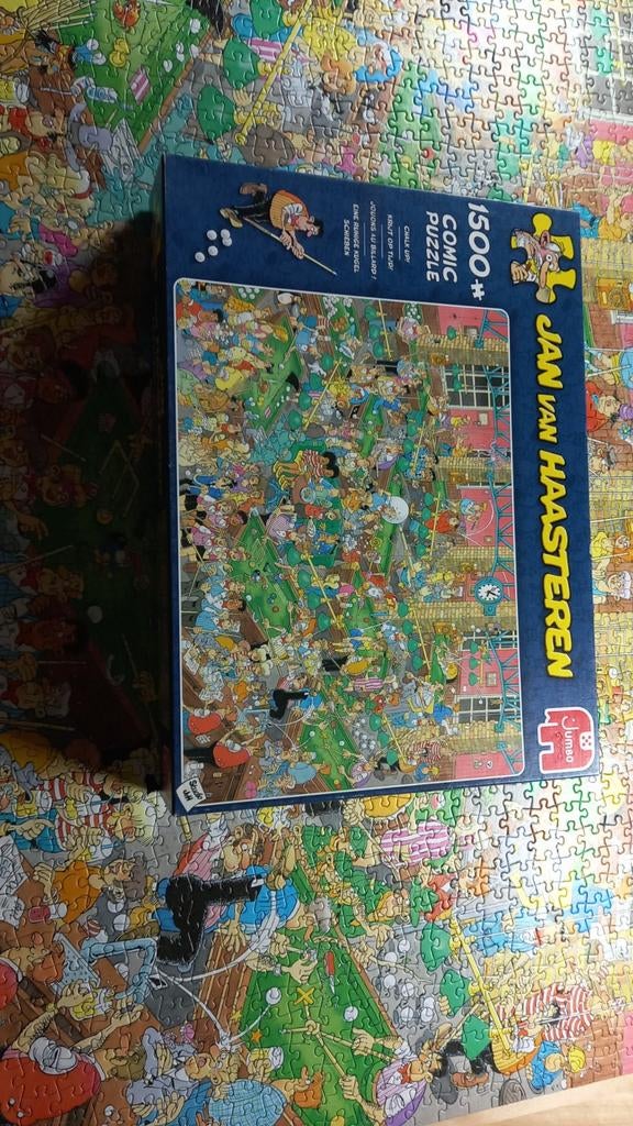Jan van Haasteren Biljartclub 1500 stukjes, Ophalen of Verzenden, Meer dan 1500 stukjes, Zo goed als nieuw, Legpuzzel