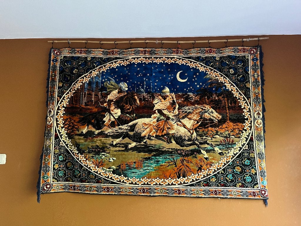 Arabisch wandkleed 175cm x 120cm, Gebruikt, Oosters, 120 cm, Meerkleurig