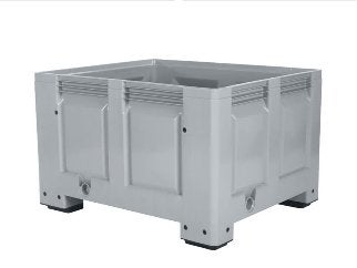 Palletbox BIG BOX - 1200x1000 mm - Gesloten - 4 poten Grijs, Ophalen, Doos, 100 cm of meer, 60 cm of meer