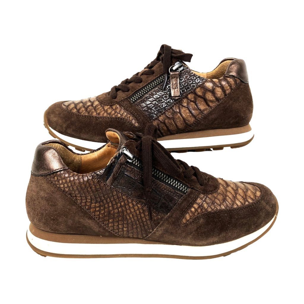 Gabor Comfort - Dames sneakers - Bruin kroko - Maat 37,5 G, Kleding | Dames, Niet ingevuld, Niet ingevuld, Niet ingevuld