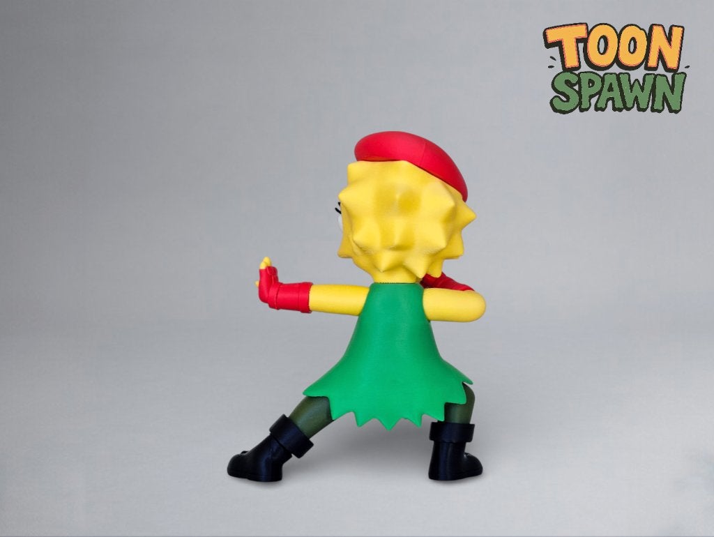 Street Fighter Lisa – 14 cm – The Simpsons Figuur, Ophalen of Verzenden, Nieuw, Fantasy