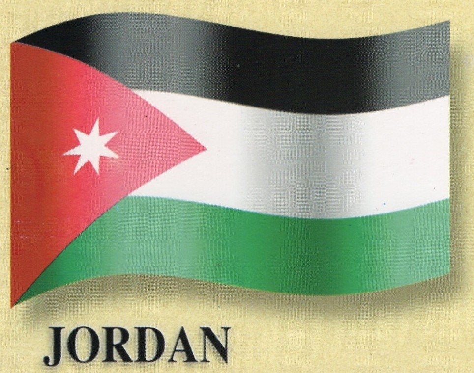 1 Ansichtkaart Vlag van Jordanië., Ophalen of Verzenden, 1980 tot heden, Ongelopen, Buiten Europa