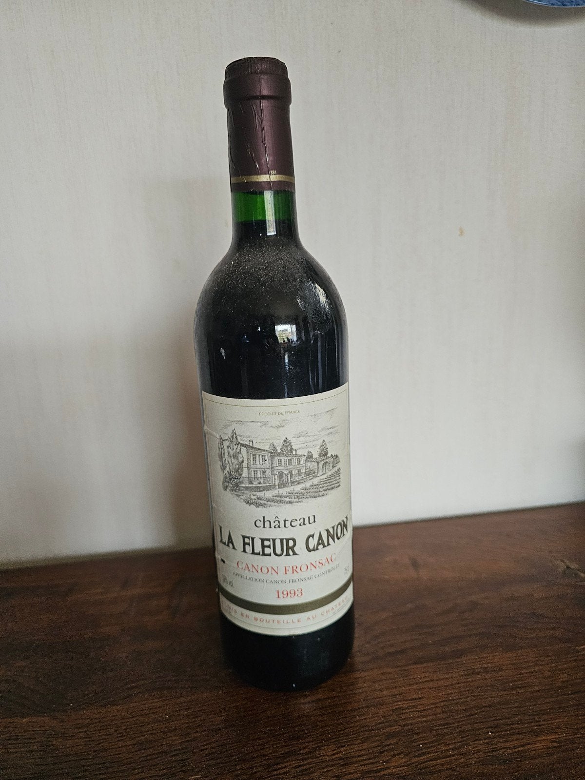Château La Fleur Canon Canon Fronsac 1993 Rode Wijn, Ophalen of Verzenden, Gebruikt, Frankrijk, Rode wijn