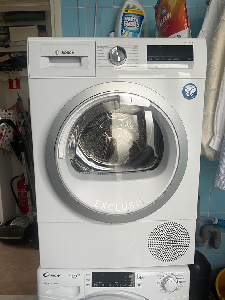 Bosch condensdroger, Witgoed en Apparatuur, Ophalen, 6 tot 8 kg, Gebruikt, 85 tot 90 cm