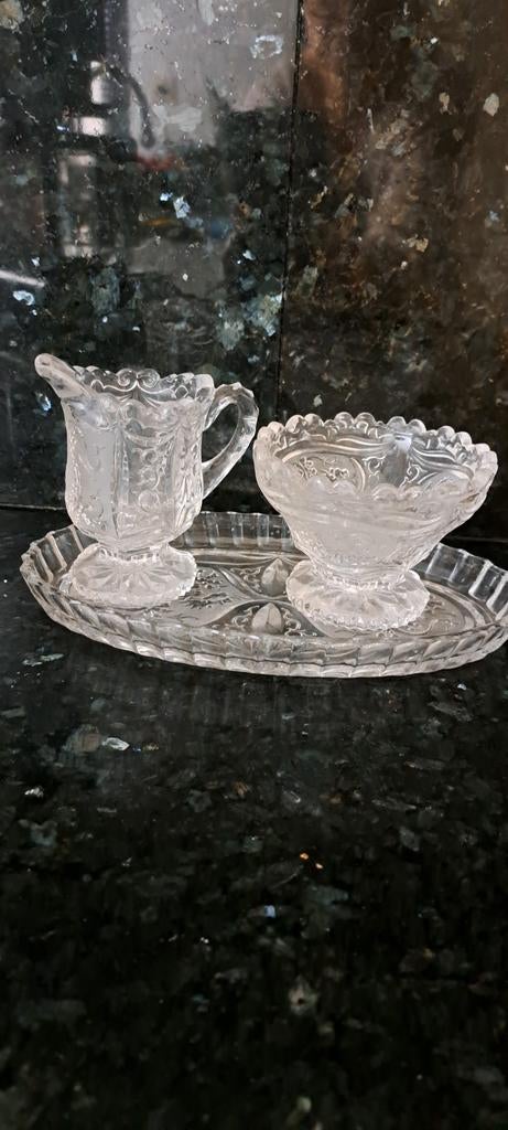 Roomstel glas, Antiek en Kunst, Antiek | Glas en Kristal, Ophalen of Verzenden