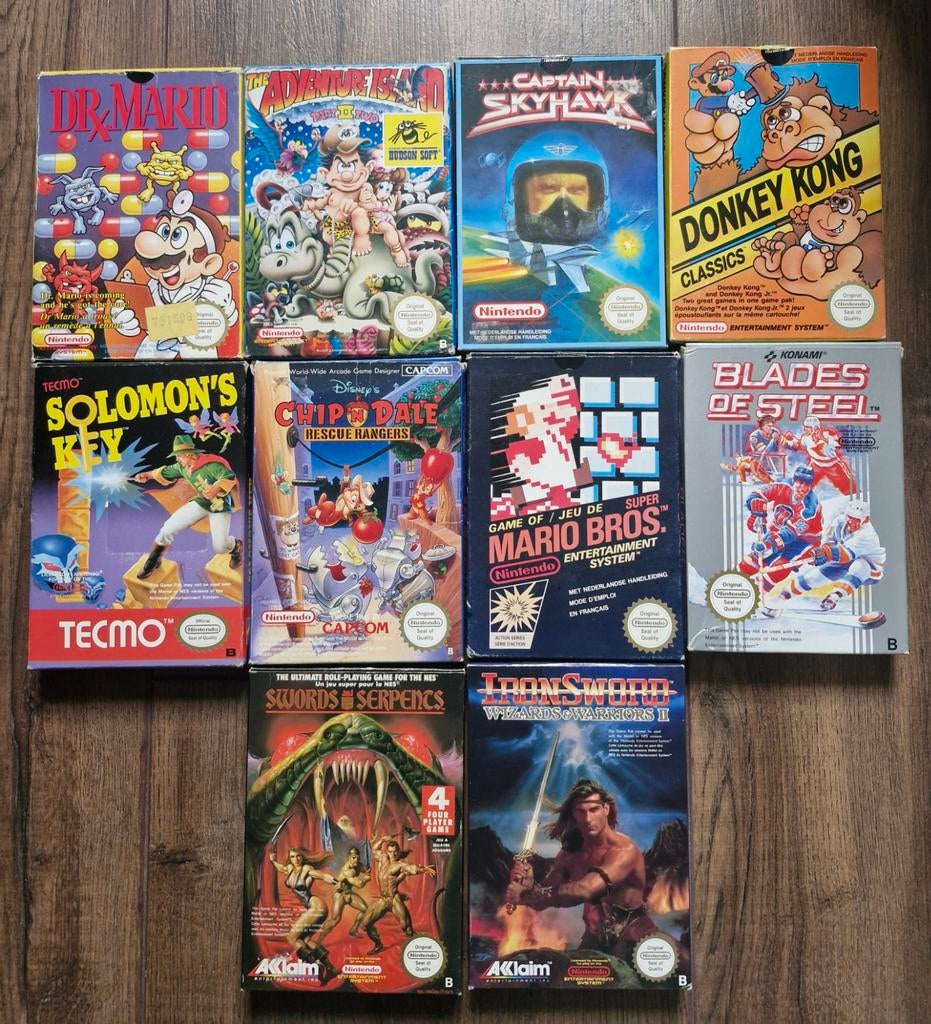Nintendo nes spellen, Spelcomputers en Games, Spelcomputers | Nintendo NES, Ophalen of Verzenden, Zo goed als nieuw, Met 2 controllers