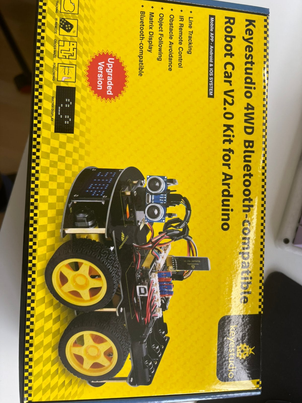 Arduino 4WD keyestudio robot auto kit, Ophalen, Zo goed als nieuw