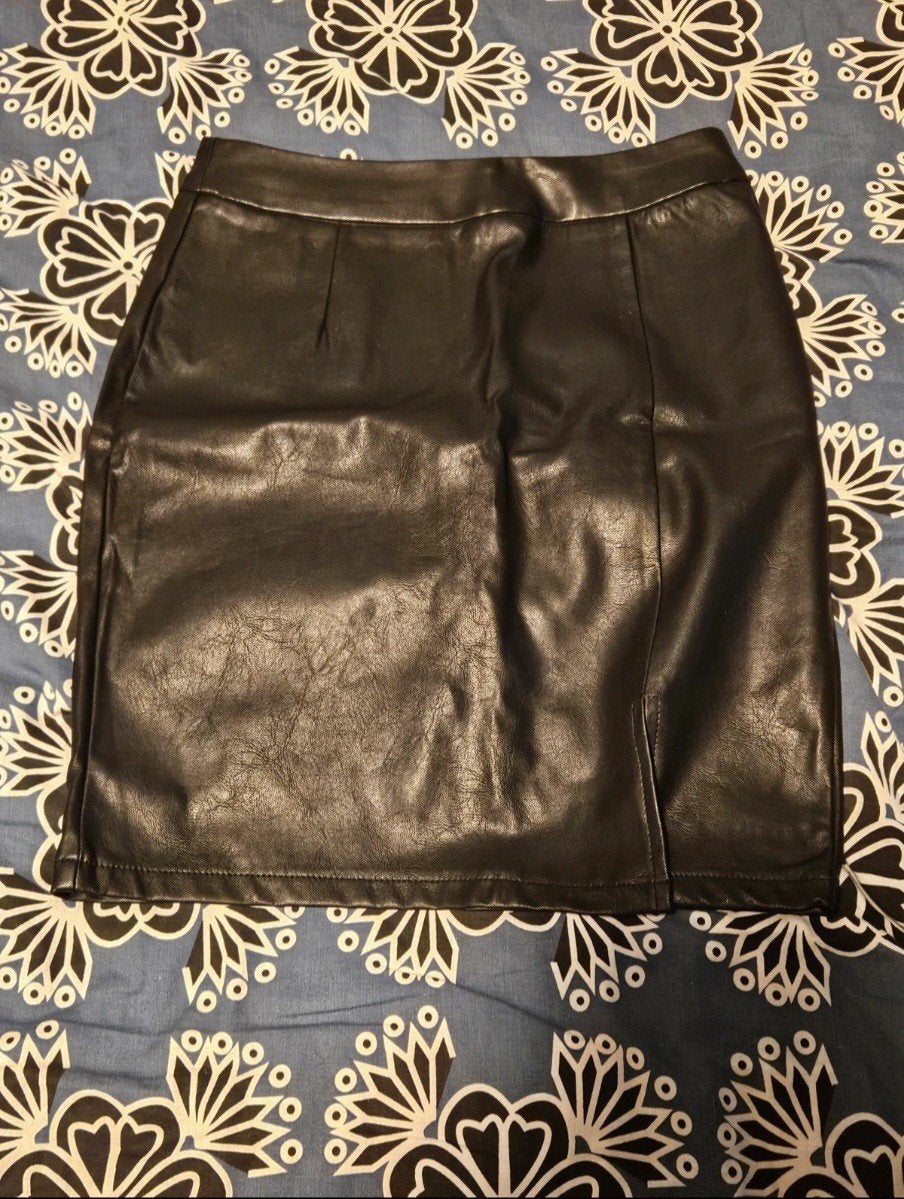 Drole De Copine korte leren dames rok maat S, Zwart, Ophalen of Verzenden, Maat 36 (S), Gedragen
