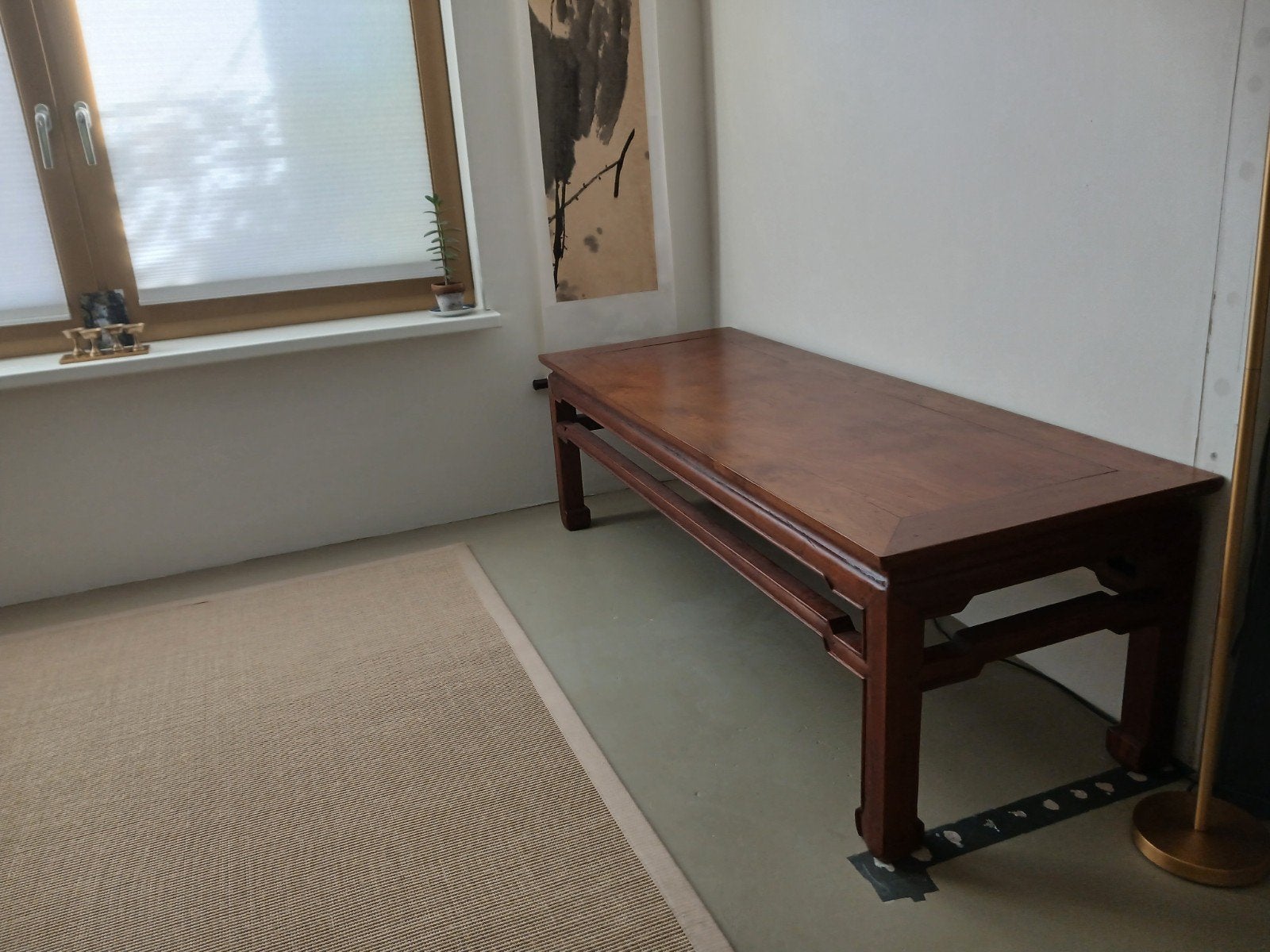 Antieke Chinese salontafel van massief hout, Ophalen