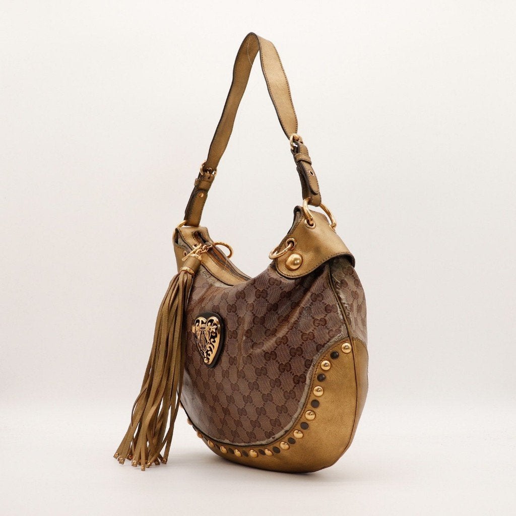 Gucci Babouska hobotas, Sieraden, Tassen en Uiterlijk, Verzenden, Gebruikt, Zwart, Overige typen