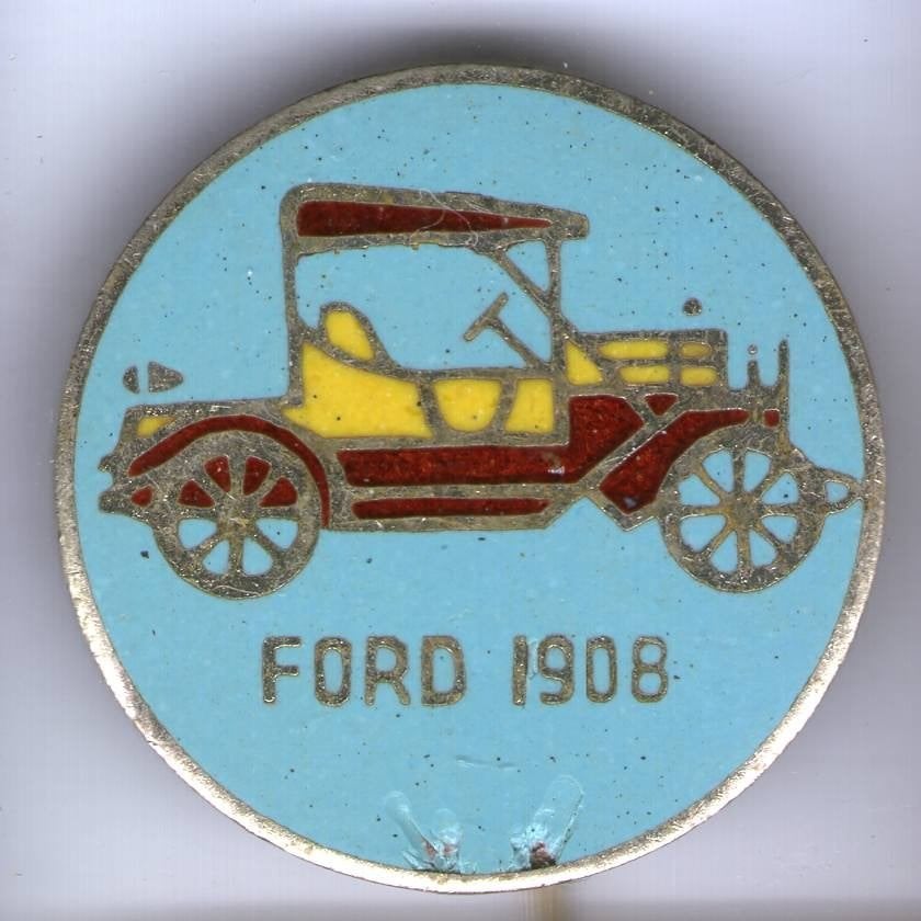 FORD 1908 email op zilverkl oldtimer auto speldje ( D_043), Ophalen of Verzenden, Zo goed als nieuw, Transport, Speldje of Pin
