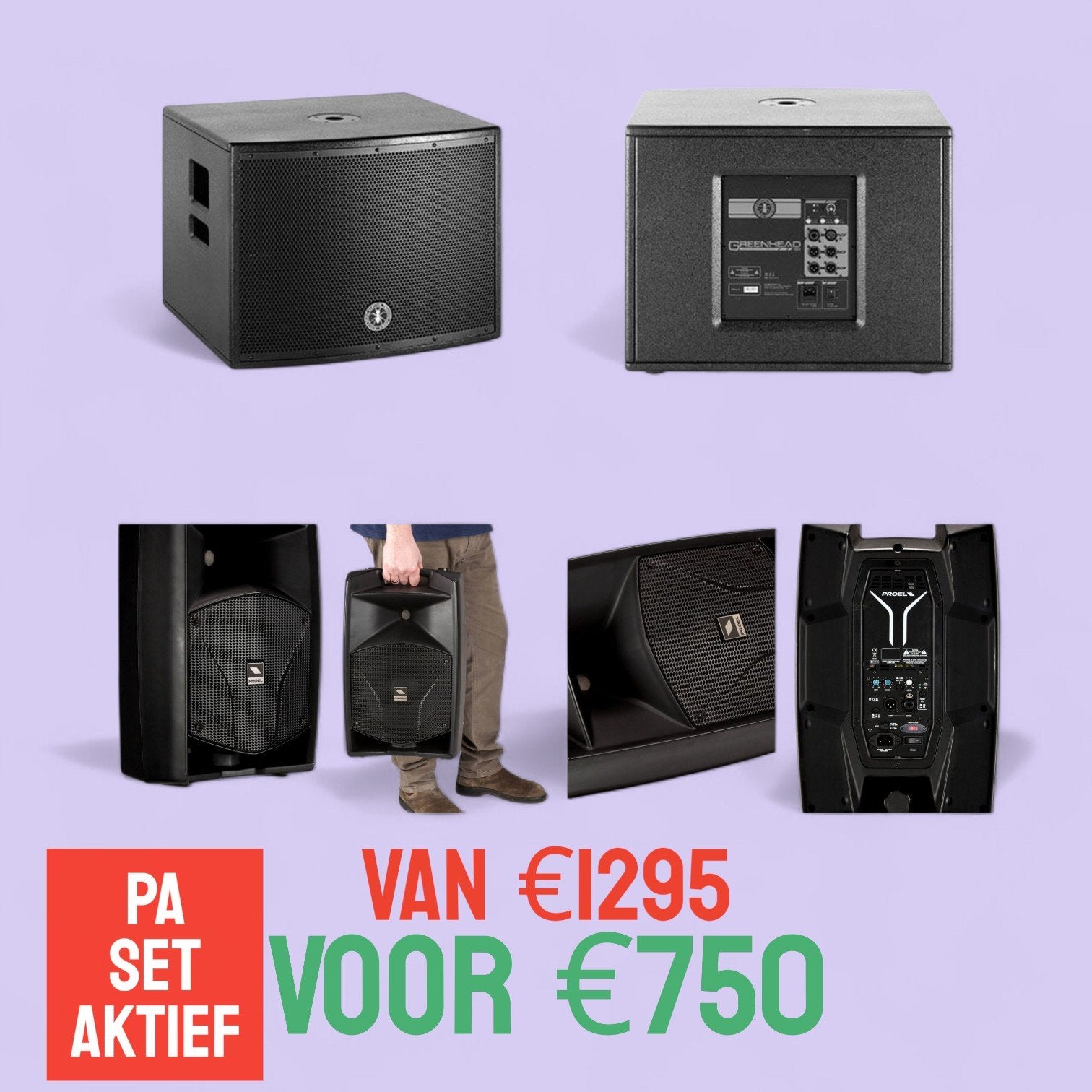 PA set - Actief luidsprekersysteem met subwoofer, Ophalen, Gebruikt, Speakerset, Overige merken