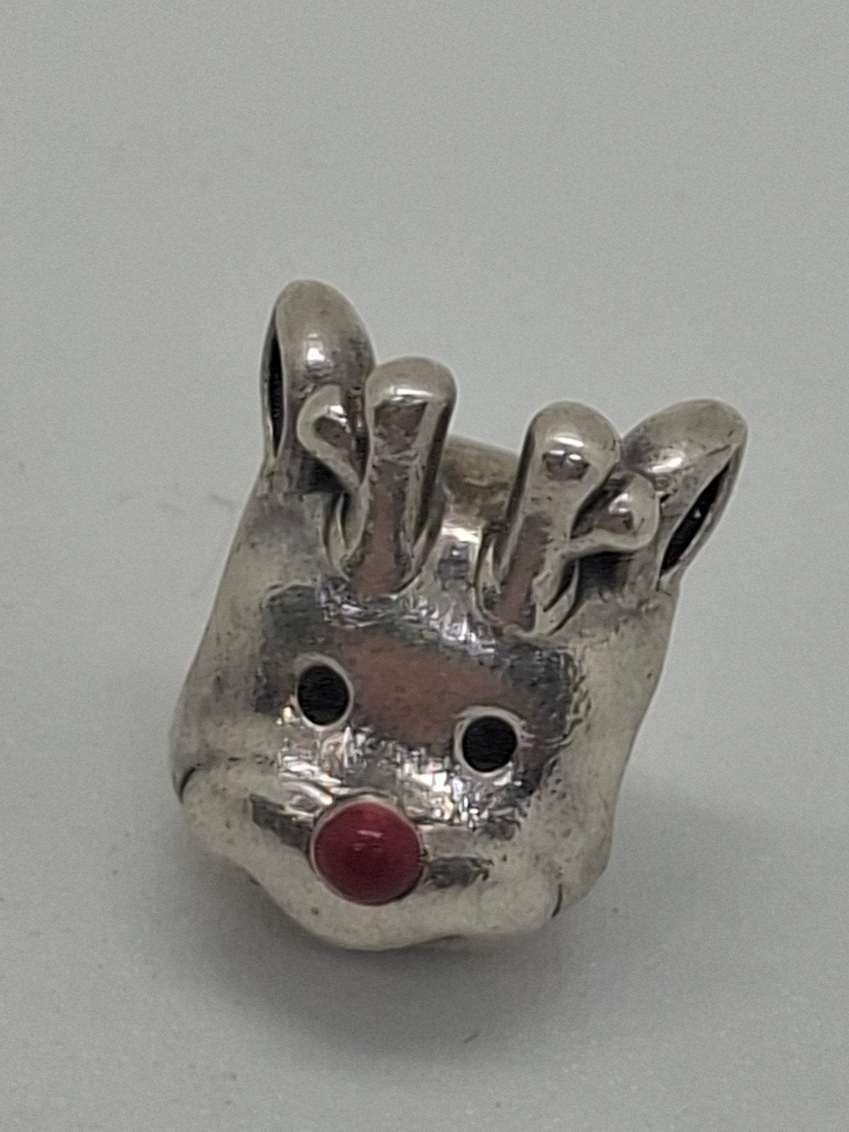 Pandora Rudolf de Rendier Kerstbedel Zilver ALE 925, Pandora, Ophalen of Verzenden, Zo goed als nieuw, 1 bedel