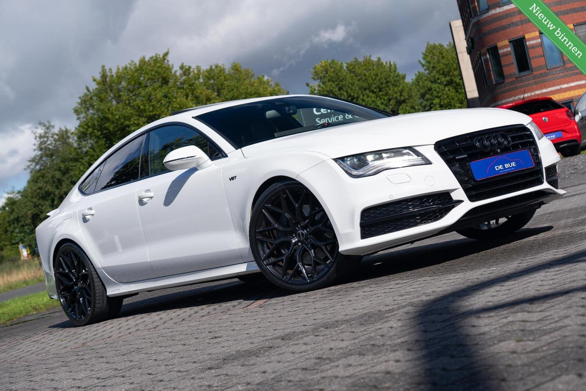 Audi A7 Sportback 3.0 TDI BiT 313PK Quattro|S-line|Panoramad, Auto's, Euro 5, Gebruikt, Zwart, 4 stoelen