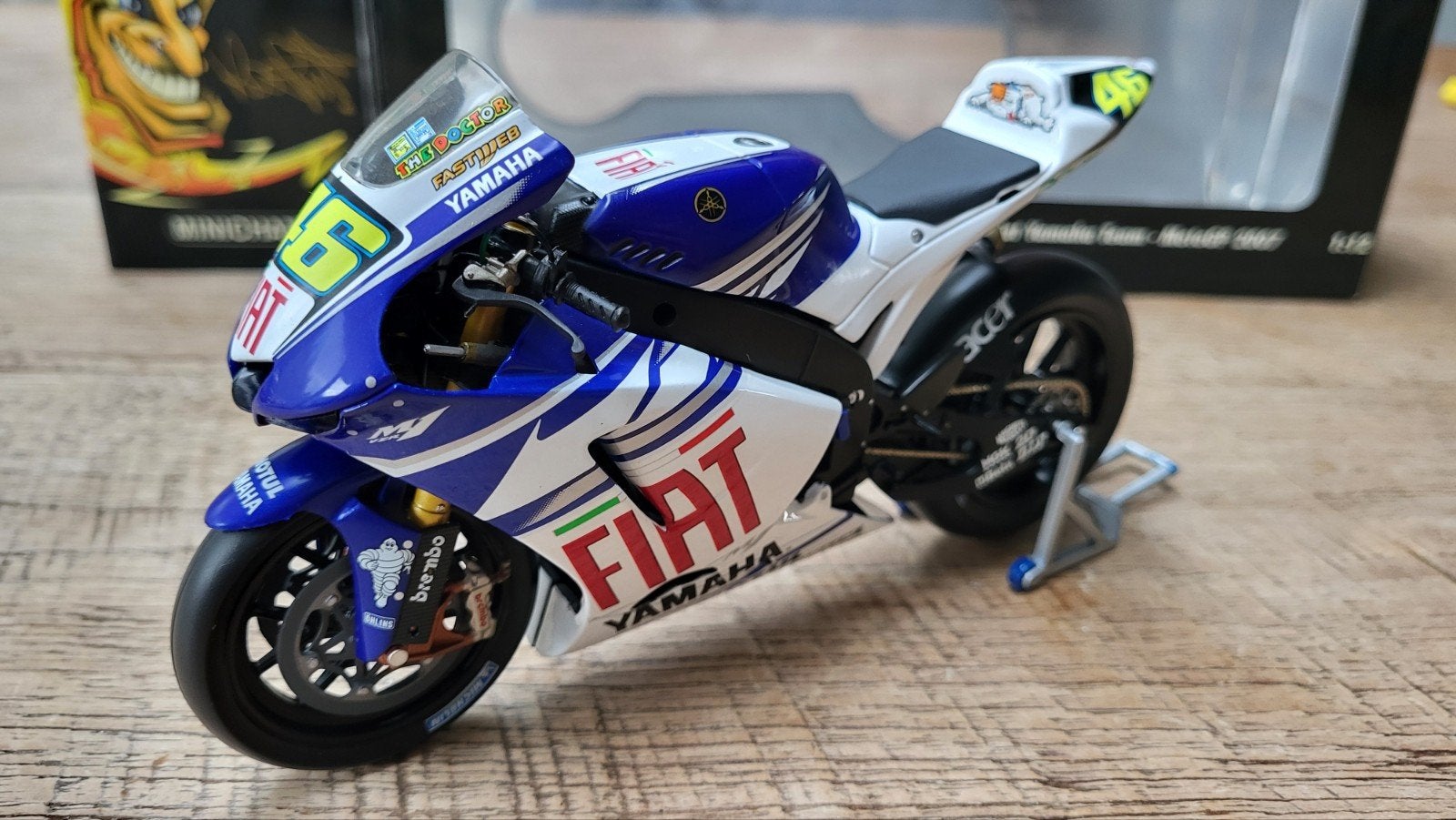 Minichamps 1:12 Valentino Rossi 2007, Ophalen of Verzenden, Zo goed als nieuw, Motor
