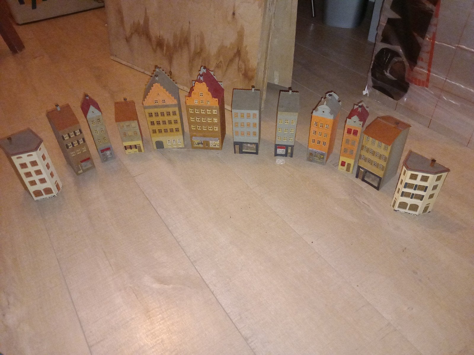 vintage faller huisjes 12 stuks, Gebruikt, Gelijkstroom of Wisselstroom, Brug, Tunnel of Gebouw, Ophalen