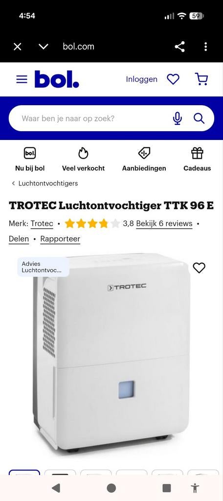 Luchtontvochtiger, Ophalen of Verzenden, Luchtontvochter