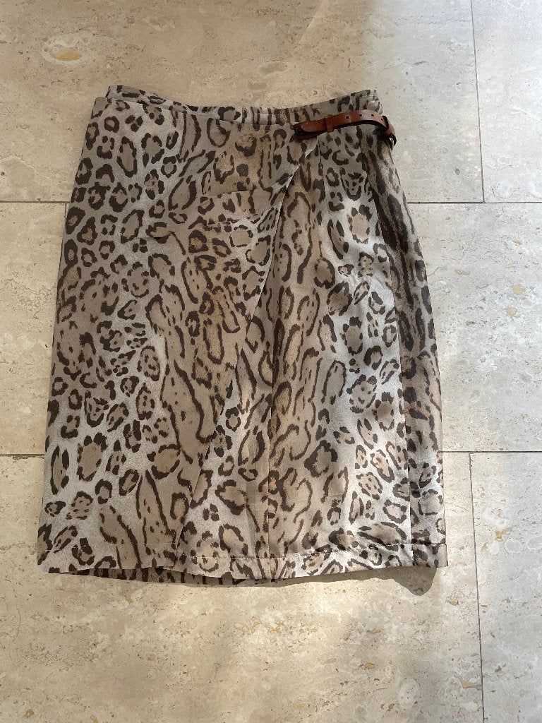 Pauw: NIEUW zijden rokje met leren riempje. Maat M (2), Kleding | Dames, Maat 38/40 (M), Verzenden, Beige, Pauw