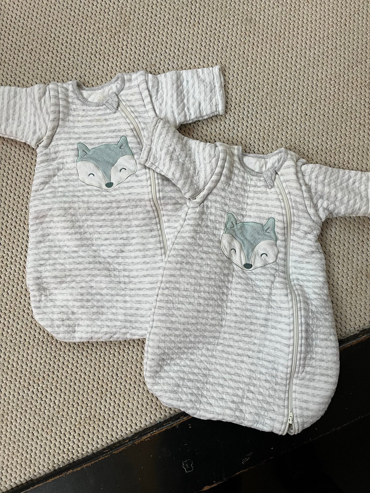 2x Babyslaapzakken maat 50 met afritsbare bouwen C&A, Kinderen en Baby's, Dekens, Slaapzakjes en Inbakerproducten, Gebruikt, Slaapzak